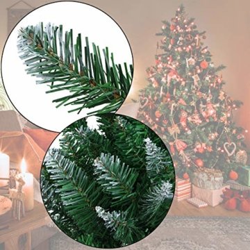 BB Sport Christbaum Weihnachtsbaum PVC Tannenbaum Künstlich Standfuß Klappsystem, Farbe:Mittelgrün, Höhe:150 cm - 4