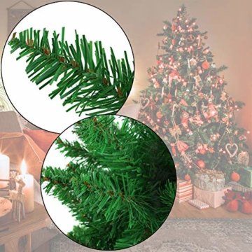 BB Sport Christbaum Weihnachtsbaum PVC Tannenbaum Künstlich Standfuß Klappsystem, Farbe:Mittelgrün, Höhe:150 cm - 7