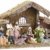 Britesta Krippe: Hochwertige Holz-Weihnachtskrippe, große handbemalte Porzellan-Figuren (Krippe mit handbemalten Figuren) - 1