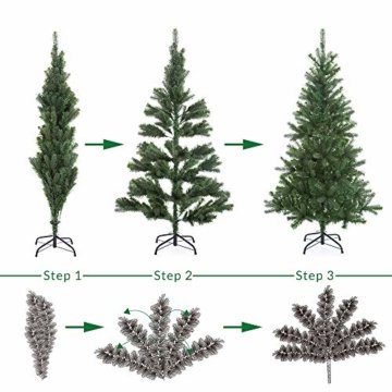 Casaria Weihnachtsbaum 140 cm Metallständer künstlicher Tannenbaum Christbaum Baum Tanne Spritzguss Christbaumständer Mix PE PVC - 6