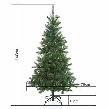 Casaria Weihnachtsbaum 140 cm Metallständer künstlicher Tannenbaum Christbaum Baum Tanne Spritzguss Christbaumständer Mix PE PVC - 9