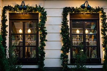 Casaria Weihnachtsgirlande I 5m I 100 LED's I In- & Outdoor I Tannengirlande Tannenzweiggirlande Weihnachtsdeko - 5