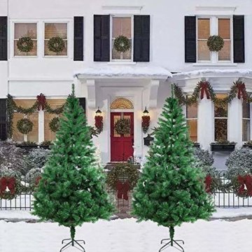 COOSNUG 210cm Weihnachtsbaum Künstlich Grün unechter Tannenbaum mit Metall Christbaum Ständer Schwer entflammbar - 2