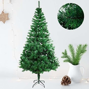 COOSNUG 210cm Weihnachtsbaum Künstlich Grün unechter Tannenbaum mit Metall Christbaum Ständer Schwer entflammbar - 4