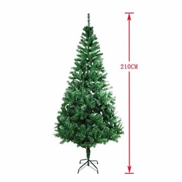 COOSNUG 210cm Weihnachtsbaum Künstlich Grün unechter Tannenbaum mit Metall Christbaum Ständer Schwer entflammbar - 5