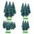 DECARETA 35 Stück Künstlicher Weihnachtsbaum, Mini Grün Tannenbaum, 4.5/6.5/8.5/12.5cm Naturgetreuer Christbaum für Tischdeko, DIY, Schaufenster (Grün) - 3