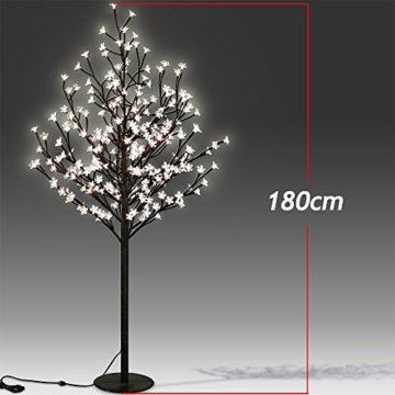 Deuba Kirschblütenbaum 200 LED | 180cm I Fernbedienung I Timer I 8 LeuchtmodiI Lichterbaum Indoor Outdoor | Warmweiß - 4