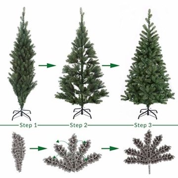 Deuba Weihnachtsbaum 180 cm Ständer Spritzguss künstlicher Tannenbaum Christbaum Baum Tanne Edeltanne Christbaumständer PE - 3