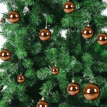 Deuba Weihnachtskugeln Bronze 100 Christbaumschmuck Aufhänger Christbaumkugeln für den Weihnachtsbaum Weihnachtsbaumschmuck Weihnachtsbaumkugeln - 2