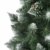 FairyTrees künstlicher Weihnachtsbaum Kiefer, Natur-Weiss beschneit, Material PVC, echte Tannenzapfen, inkl. Holzständer, 180cm, FT04-180 - 2