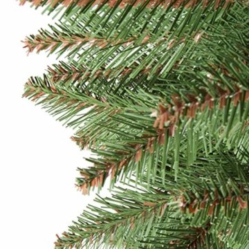 FairyTrees Weihnachtsbaum künstlich NORDMANNTANNE, grüner Stamm, Material PVC, inkl. Holzständer, 150cm - 2