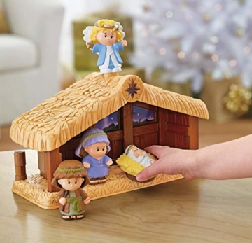 Fisher-Price J2404 - Little People Weihnachtskrippe Geschenkset, mit 12 Figuren und 5 Zubehörteilen, ab 12 Monaten - 7