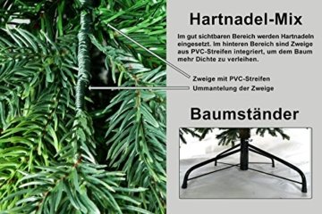 Gartenpirat 150cm cm BonTree Tanne Weihnachtsbaum Tannenbaum künstlich aus Spritzguss/PVC-Mix - 6