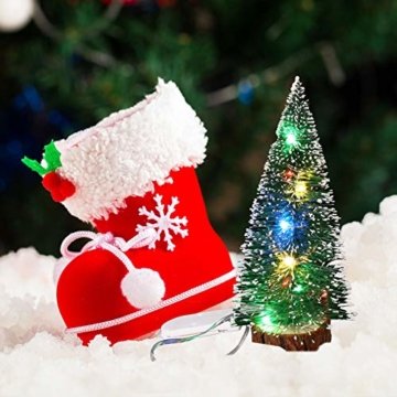 ghhshjhlk Mini Weihnachtsbaum Mit Licht Lampe Perfekt Für Ihr Zuhause Oder Büro Dekor Mehrfarbig 15 cm - 6