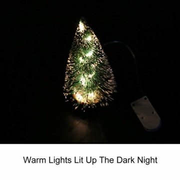 ghhshjhlk Mini Weihnachtsbaum Mit Licht Lampe Perfekt Für Ihr Zuhause Oder Büro Dekor Mehrfarbig 15 cm - 7