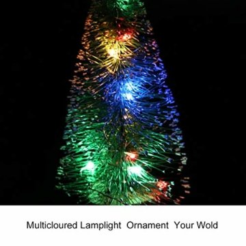 ghhshjhlk Mini Weihnachtsbaum Mit Licht Lampe Perfekt Für Ihr Zuhause Oder Büro Dekor Mehrfarbig 15 cm - 8