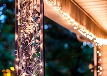 gresonic-Led-Cluster-15m lang-Lichterkette-Strombetrieb Deko für Innen Außen Garten Weihnachtsbaum Hochzeit (Warmweiss Dauerlicht, 750LED) - 2