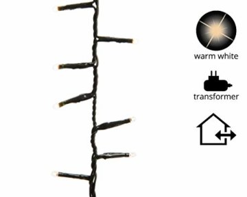 gresonic-Led-Cluster-15m lang-Lichterkette-Strombetrieb Deko für Innen Außen Garten Weihnachtsbaum Hochzeit (Warmweiss Dauerlicht, 750LED) - 5