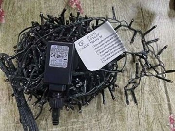 gresonic-Led-Cluster-15m lang-Lichterkette-Strombetrieb Deko für Innen Außen Garten Weihnachtsbaum Hochzeit (Warmweiss Dauerlicht, 750LED) - 9