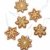HEITMANN DECO Christbaumschmuck Lebkuchen mit Zuckerguss - Sterne Schneekristalle Weihnachtsdeko - 6-teilig - 1