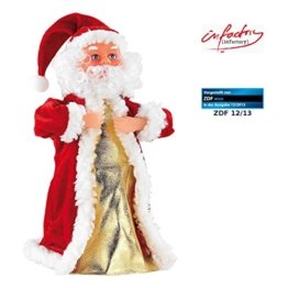 infactory Nikolaus: Singender, Tanzender Weihnachtsmann Swinging Santa, 28 cm (Tanzender Weihnachtsmann mit Musik) - 1