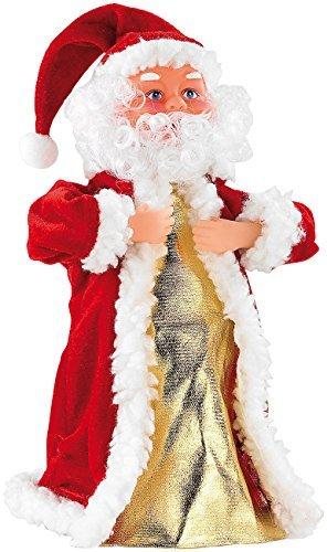 infactory Nikolaus: Singender, Tanzender Weihnachtsmann Swinging Santa, 28 cm (Tanzender Weihnachtsmann mit Musik) - 8