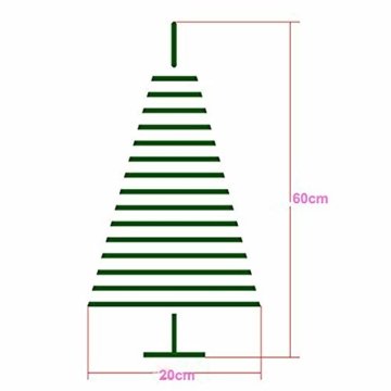 Klein Künstlicher Weihnachtsbaum mit LED Beleuchtung - Motent 60cm Christbaum mit Ständer und Weihnachtsschmuck Mini Tannenbaum DIY Weihnachten Dekoration für Hause Küche Party Festival Winter - 4