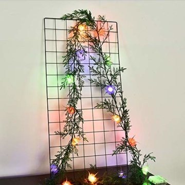 Künstliche Tannen Girlande Dekogirlande,Herbstgirlande,Herbst Blättergirlande, Wasserdicht Ahornblatt Lichterketten perfekte Dekoration für Erntedankfest Halloween Weihnachtsbeleuchtung Decorations - 2