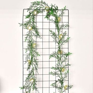 Künstliche Tannen Girlande Dekogirlande,Herbstgirlande,Herbst Blättergirlande, Wasserdicht Ahornblatt Lichterketten perfekte Dekoration für Erntedankfest Halloween Weihnachtsbeleuchtung Decorations - 5
