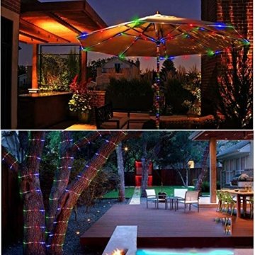 Lichterschlauch außen B-right 336 Led 20M Lichterkette außen bunt,Lichterkette strombetrieben mit Fernbedienung,Lichtschläuche Weihnachtsbeleuchtung für Weihnachten Balkon Hochzeit Weihnachtsbaum - 4