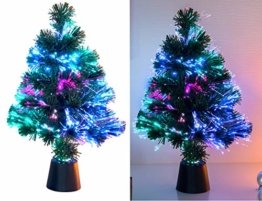 Lunartec Weihnachtsbaum: Deko-Tannenbaum, dreifarbige LED-Beleuchtung, Batteriebetrieb, 45 cm (Glasfaser Weihnachtsbaum) - 1