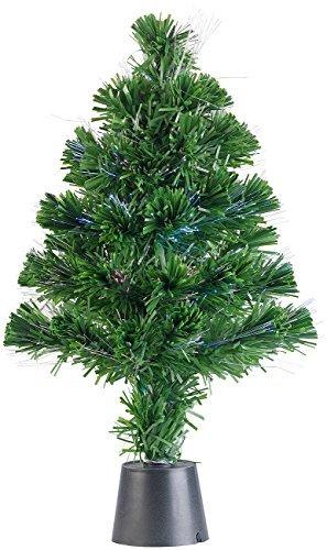 Lunartec Weihnachtsbaum: Deko-Tannenbaum, dreifarbige LED-Beleuchtung, Batteriebetrieb, 45 cm (Glasfaser Weihnachtsbaum) - 4