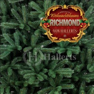 Original Hallerts® Spritzguss Weihnachtsbaum Richmond 210 cm als Edeltanne - Christbaum zu 100% in Spritzguss PlasTip® Qualität - schwer entflammbar nach B1 Norm, Material TÜV und SGS geprüft - Premium Spritzgusstanne - 2