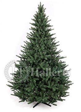 Original Hallerts® Spritzguss Weihnachtsbaum Richmond 210 cm als Edeltanne - Christbaum zu 100% in Spritzguss PlasTip® Qualität - schwer entflammbar nach B1 Norm, Material TÜV und SGS geprüft - Premium Spritzgusstanne - 1