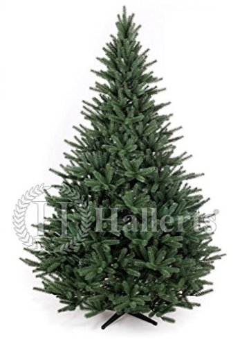 Original Hallerts® Spritzguss Weihnachtsbaum Richmond 210 cm als Edeltanne - Christbaum zu 100% in Spritzguss PlasTip® Qualität - schwer entflammbar nach B1 Norm, Material TÜV und SGS geprüft - Premium Spritzgusstanne - 1