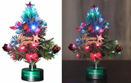 PEARL LED Weihnachtsbaum klein: LED-Weihnachtsbaum mit Glasfaser-Farbwechsler (Mini Weihnachtsbaum fürs Auto) - 1