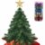 Prextex 56cm Mini-Weihnachtsbaum Set für Tische mit Stern-Baumspitze und hängendem Baumschmuck für DIY-Weihnachtsdekoration - 1