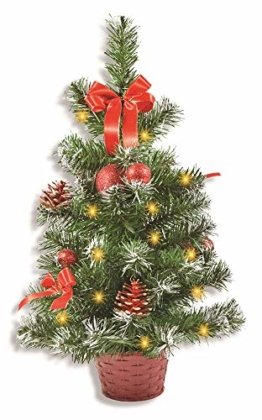 Riffelmacher Geschmückter Weihnachtsbaum beleuchtet 50cm 20259 - Rot - 1