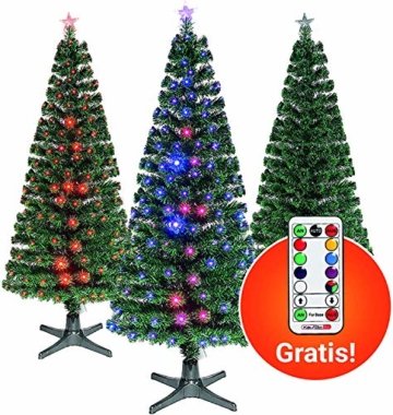 Smak Künstlicher Weihnachtsbaum-Glasfaserleuchtender selbst drehender - Länge 180cm und 210cm - Grün mit LED-farbwechselnden Modus Fernbedienung - 1