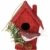 Toyland® Packung mit 3-10 cm Robins Birdhouse Glittery Tree Ornaments - Christbaumschmuck - 4