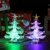 Uonlytech Acryl weihnachtsbaum nachtlicht usb bunt leuchtende desktop lampe led nachtlicht weihnachtsdekoration für baby zimmer schlafzimmer home party 2 stücke (goldene silber) - 1