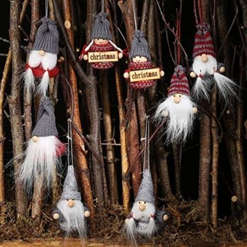 Weihnachtspuppe Handgemachte Plüsch Gnome Schwedische Süßes Figuren Weihnachtsdeko Gesichtslose Puppe Urlaub Geschenke Weihnachtsbaum Fenster Dekoration - 5