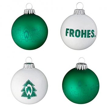 Werder Bremen Christbaumkugeln/Weihnachtskugeln 4 er Set - 