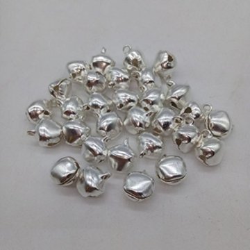 winomo Jingle Bells Tiny Glocken für Handwerk für Weihnachten Xams Weihnachtsbaumschmuck Schmuck 12 mm 100 Stück (Silber) - 2