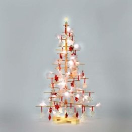 xmas3 M-125 cm Weihnachtsbaum aus Holz, Natural, 68 x 68 x 125 cm - 1