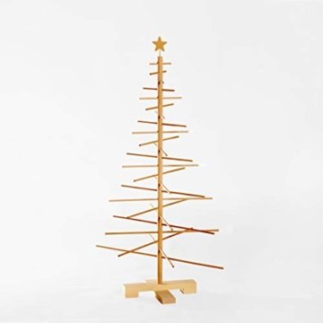 xmas3 M-125 cm Weihnachtsbaum aus Holz, Natural, 68 x 68 x 125 cm - 4