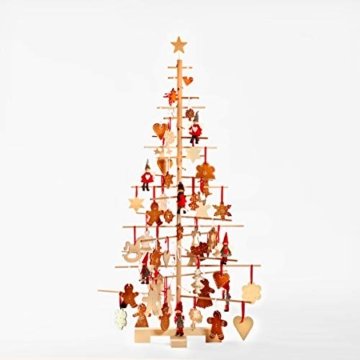 xmas3 M-125 cm Weihnachtsbaum aus Holz, Natural, 68 x 68 x 125 cm - 5