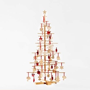 xmas3 M-125 cm Weihnachtsbaum aus Holz, Natural, 68 x 68 x 125 cm - 7