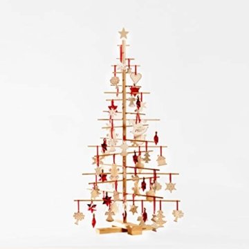 xmas3 M-125 cm Weihnachtsbaum aus Holz, Natural, 68 x 68 x 125 cm - 7