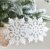 Xonor 36 Stück Kunststoff Weihnachten Glitzer Schneeflocke Ornamente Weihnachtsbaumschmuck weiß - 3